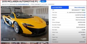 McLaren P1 Flood Damaged 2